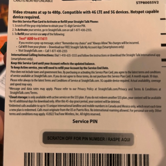 Straight Talk Gold Unlimited 15GB data cards.(2) - Picture 3 of 3